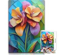 Puzzle de 1000 pièces Orchidées Orange pour Adolescents:Un Jeu ludique et éducatif, idéal comme Cadeau de Noël ou d'anniversaire Dimensions:50x75cm