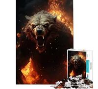 Puzzle de 1000 pièces Ours de l'enfer Défi intellectuel Jouet addictif Jeu éducatif Course de Vitesse Manuelle Cadeau d'anniversaire (Dimensions 75x50cm)