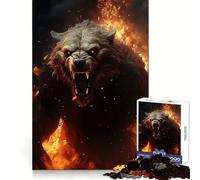 Puzzle de 1000 pièces Ours de l'enfer pour Adultes Un Jeu d'analyse Relaxant et apaisant, idéal pour Un Cadeau Festif (38x26cm)
