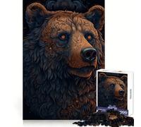 Puzzle de 1000 pièces Ours d'un Autre Monde pour Adultes Stimulation mentale, soulagement du Stress, Amusant, Solide, à emboîter, Joli Cadeau (38x52cm)