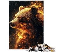 Puzzle de 1000 pièces Ours Flamboyant Majesty Puzzle pour Adolescents Niveau de difficulté élevé Chaque pièce est Unique Jeu éducatif (75x50cm/1000 pièces)