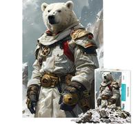 Puzzle de 1000 pièces Ours Grizzly Combattant Jeu éducatif et Amusant à Faire à la Maison Course de Vitesse Manuelle pour Les 14 Ans et Plus (50x75cm)