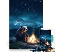 Puzzle de 1000 pièces Ours Grizzly Triste pour Adolescents Jeu Mental Anti-Stress Découpe Premium Cadeau Exquis (50x75cm)