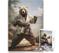 Puzzle de 1000 pièces Ours Karaté - Jeu d'apprentissage pour développer Ses compétences pour des Moments de Joie - Dimensions:38x52cm