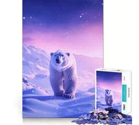 Puzzle de 1000 pièces Ours Polaire coloré pour Adolescents, Jeu de logique, Simple et Amusant, Bords Lisses, Cadeau élégant (38x52cm)