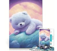 Puzzle de 1000 pièces Ours Polaire, Paysage onirique, pour Adultes, Puzzle à réfléchir, Jouet, Maison, Plaisir, découpe Fine, Cadeau de Noël (50x75cm)
