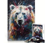 Puzzle de 1000 pièces Ours Polaire pour Adultes et Adolescents Un pour se ressourcer, se détendre et s’évader grâce à sa découpe Lisse (38x52cm)