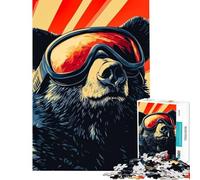 Puzzle de 1000 pièces « Ours rétro Jeu éducatif Difficile et Stimulant d'analyse et de logique adapté aux Personnes de 14 Ans et Plus (38x52cm)