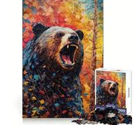 Puzzle de 1000 pièces Ours Rugissant pour Adultes, Jeu de réflexion, Divertissement paisible, pièce de Collection aux découpes soignées (50x75cm)