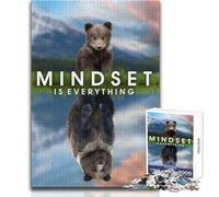 Puzzle de 1000 pièces Ourson - Affiche sur l'état d'esprit - Jeu intellectuel et éducatif - Cadeau d'anniversaire - Dimensions:38x26cm