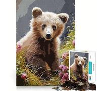 Puzzle de 1000 pièces Oursons bébés Style Vintage,découpe précise,Casse-tête Artistique,Cadeau,Loisirs et décoration Murale de Noël (50x75cm)