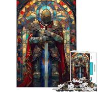 Puzzle de 1000 pièces Paladin Guerrier en Verre Jeu de détente Motif à Assembler Cadeau Unique pour Un Anniversaire ou Noël (Dimensions 50x75cm)