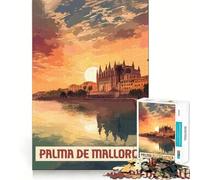 Puzzle de 1000 pièces Palma de Majorque,découpe idéale,décoration,Jeu cognitif,Cadeau Facile à Jouer,Jeu d'anniversaire (38x52cm)