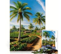 Puzzle de 1000 pièces Palmiers et Chemin sinueux pour Adultes, idéal pour stimuler Le Cerveau, se détendre et s'amuser (38x52cm) Cadeau Parfait pour Les fêtes