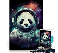 Puzzle de 1000 pièces Panda Astronaute Galaxie pour Adolescents Jeu Intelligent et divertissant (38x52cm)