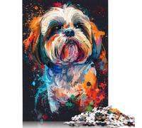 Puzzle de 1000 pièces Panda avec Casque Audio - Puzzle rectangulaire en Bois - Niveau Difficile et Stimulant - 1000 pièces (75 x 50 cm)