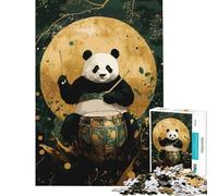 Puzzle de 1000 pièces Panda Batteur pour Adolescents Activités Amusantes à la Maison Améliore la mémoire Jeux relaxants pour Les 14 Ans et Plus 50x75cm
