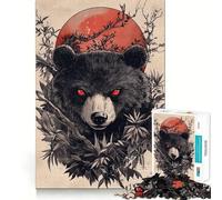 Puzzle de 1000 pièces Panda Bear Sunset Japan pour Adultes, Jeu de réflexion, Jeu d'intérieur, découpe précise, pièce d'art (38x26cm)