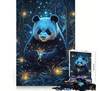 Puzzle de 1000 pièces Panda dans Une forêt de bambous Magique pour Adolescents Stimule la mémoire, Anti-Stress, décoration Murale à Bords Nets (50x75cm)