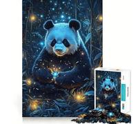 Puzzle de 1000 pièces Panda dans Une forêt de bambous Magique pour Adultes Développe la mémoire Moment de détente Design et Assemblage Cadeau de qualité supérieure (38x26cm)