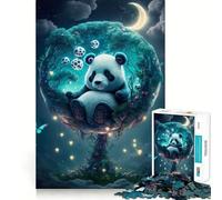 Puzzle de 1000 pièces Panda endormi pour Adolescents Développe la mémoire Confortable et Relaxant Découpe Ferme Cadeau Festif (50x75cm)