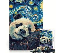 Puzzle de 1000 pièces Panda endormi sous Un Ciel étoilé pour Adultes, Jeu de logique, Jeu d'intérieur, découpe de précision, Cadeau précieux 50x75cm