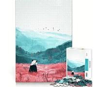 Puzzle de 1000 pièces Panda Paysage pour Adultes Jeu de logique Clair et Amusant Découpe Parfaite Cadeau élégant (50x75cm)