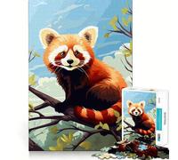 Puzzle de 1000 pièces Panda Roux, Animal Mignon, Art, Adulte, Puzzle, Cadeau, défi Mental, Jouet, détente, découpe précise, Cadeau spécial (38x52cm)