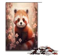 Puzzle de 1000 pièces Panda Roux Bébé en Bois Jeu éducatif décoration intérieure 75 x 50 cm