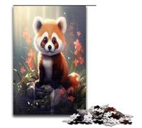 Puzzle de 1000 pièces Panda Roux Bébé en Bois pour Adultes pour Noël 75 x 50 cm