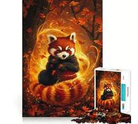 Puzzle de 1000 pièces Panda Roux, Gardien Lumineux pour Adolescents, Jeu de Puzzle Stimulant la réflexion, Jeu de Groupe, Art Assembler, Cadeau Classique (38x52cm)