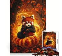 Puzzle de 1000 pièces Panda Roux, Gardien Lumineux pour Adolescents, Jeu de Puzzle Stimulant la réflexion, Jeu de Groupe, Art Assembler, Cadeau Classique (38x52cm)