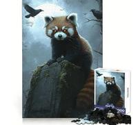 Puzzle de 1000 pièces Panda Roux Gardien pour Adolescents Développe la mémoire Confortable et Relaxant Découpe Ferme Cadeau Festif (38x52cm)