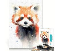 Puzzle de 1000 pièces Panda Roux Sauvage pour Adolescents Jeu de mémoire et de Concentration Qualité Professionnelle Activité de Groupe relaxante en intérieur (50x75cm)