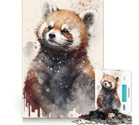 Puzzle de 1000 pièces Panda Roux Sauvage pour Adolescents Stimulation Cognitive Jeu Amusant Emboîtement sûr Pas de pièces Qui se détachent Une façon captivante de Passer Le Temps (38x26cm)