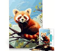 Puzzle de 1000 pièces Panda Roux, Un Adorable Animal, idéal pour Les Adolescents Un Jeu d'éveil et de Relaxation, Un Cadeau précieux Assembler (50x75cm)