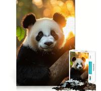 Puzzle de 1000 pièces Panda sous Une lumière dorée pour Adultes et Adolescents Jeu de logique Clair Découpe Parfaite pour Les vœux du Père Noël (50x75cm)