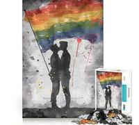Puzzle de 1000 pièces Panthéon du Drapeau Gay pour Adolescents, Jouet cognitif et de Loisirs, Motif à Assembler, œuvre d'art 38x26cm