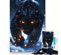 Puzzle de 1000 pièces Panthère mystérieuse pour Adolescents, Jeu de logique et d'adresse, Divertissement partagé, découpe précise, décoration Murale (50x75cm)