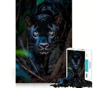 Puzzle de 1000 pièces Panthère Noire Gros Plan,Jeu d'assemblage précis,Jouet créatif et Amusant,Jeu de Paix,Cadeau de Noël apaisant (50x75cm)