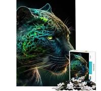 Puzzle de 1000 pièces Panthère Verte pour Adolescents Un Jeu éducatif et Amusant pour Toute la Famille 38x26cm Qui stimule Le Cerveau et est recommandé à partir de 14 Ans