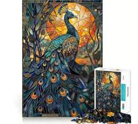 Puzzle de 1000 pièces Paon aux Reflets éclatants pour Adultes et Adolescents, Jeu d'adresse apaisant et Amusant, Bords Nets, pour Les fêtes (50x75cm)