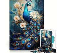 Puzzle de 1000 pièces Paon Mythique pour Adolescents Améliore la mémoire Loisirs calmes Bordure précise Cadeau d'anniversaire (38x26cm)