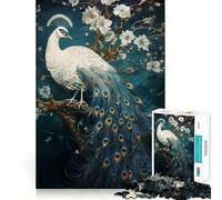 Puzzle de 1000 pièces Paon Mythique pour Adolescents Améliore la mémoire Loisirs calmes Bordure précise Cadeau d'anniversaire (38x26cm)