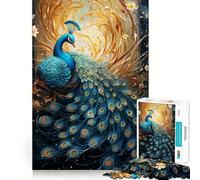 Puzzle de 1000 pièces Paon Mythique pour Adolescents Jeu de logique et d'adresse Décoration Murale Amusante et Facile à découper (38x52cm)