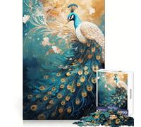 Puzzle de 1000 pièces Paon Mythique pour Adolescents Jeu de réflexion Intelligent Loisirs faciles Découpe précise Cadeau Exceptionnel (50x75cm)