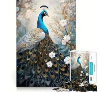 Puzzle de 1000 pièces Paon Mythique pour Adolescents Jeu intellectuel, Moments de Partage, découpe de qualité, Cadeau mémorable (50x75cm)