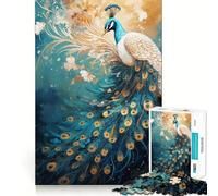 Puzzle de 1000 pièces Paon Mythique pour Adolescents Stimule la mémoire Design apaisant et Amusant Cadeau élégant (38x26cm)