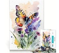 Puzzle de 1000 pièces Papillon Aquarelle Découpe précise Jouet Amusant et Stimulant Mental Jeu de détente Jeu d'anniversaire Art Découverte (50x75cm)