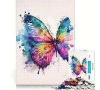 Puzzle de 1000 pièces Papillon Aquarelle pour Adolescents Activité ludique et stimulante pour la réflexion Taille Uniforme Pièces précises Activité relaxante en Groupe à l'intérieur (38x52cm)